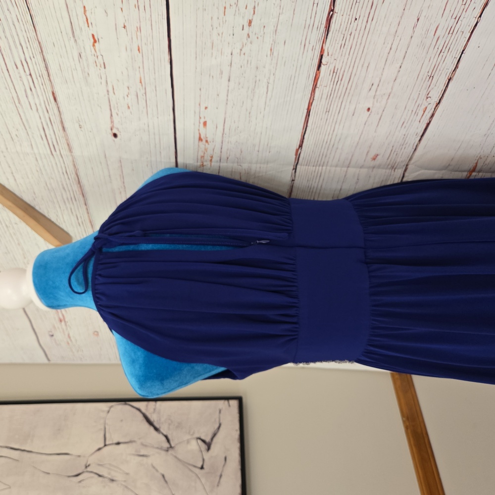 R & M Richards Long Halter Dress With Rhinetone Waistline Size 10 - Picture 11 of 17
